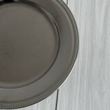 Large shiny stainless steel tray