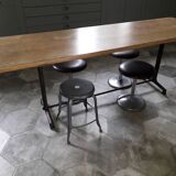 Industrial stool in crude steel