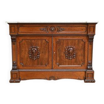 Buffet, commode, écritoire de propriété en acajou de style restauration, début XIXème