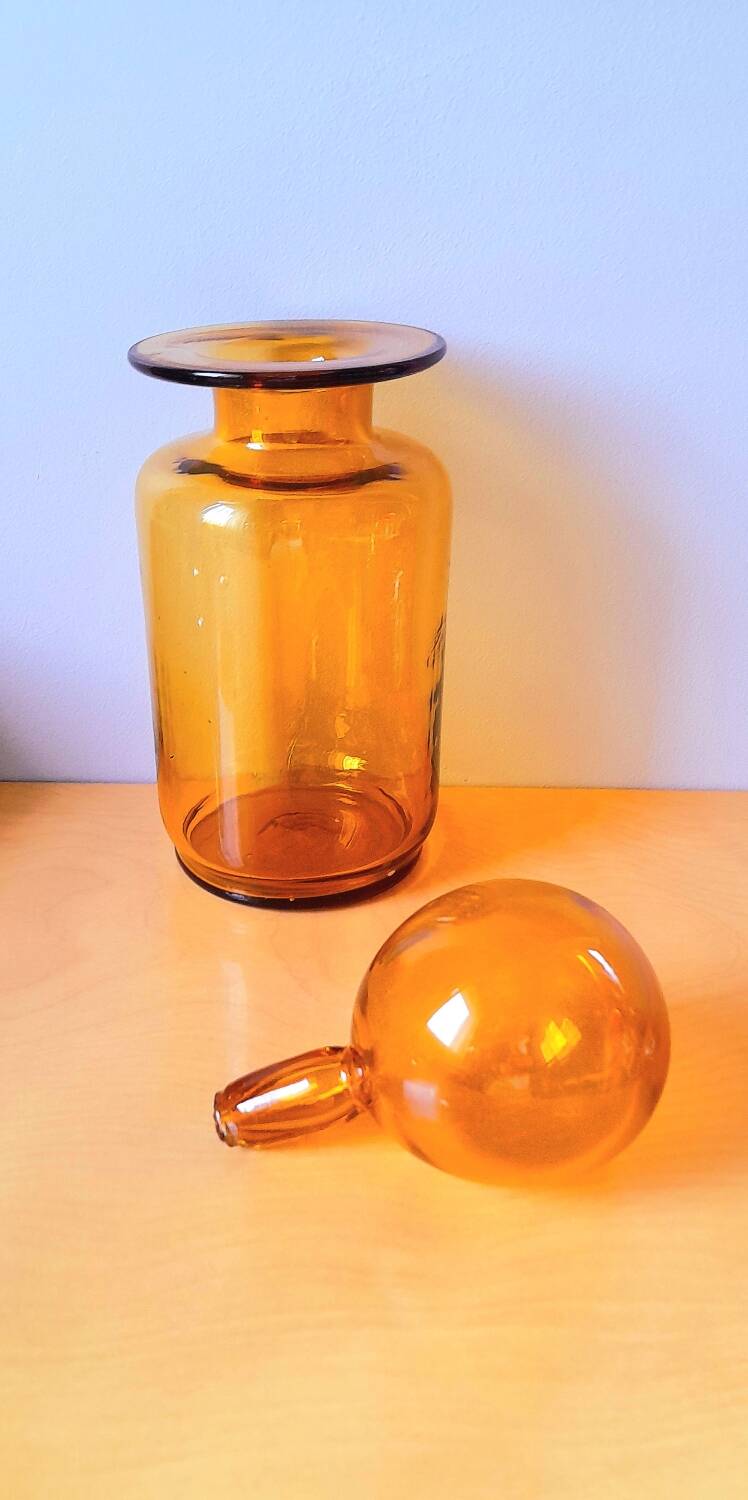 Flacon apothicaires en verre soufflé Empoli
