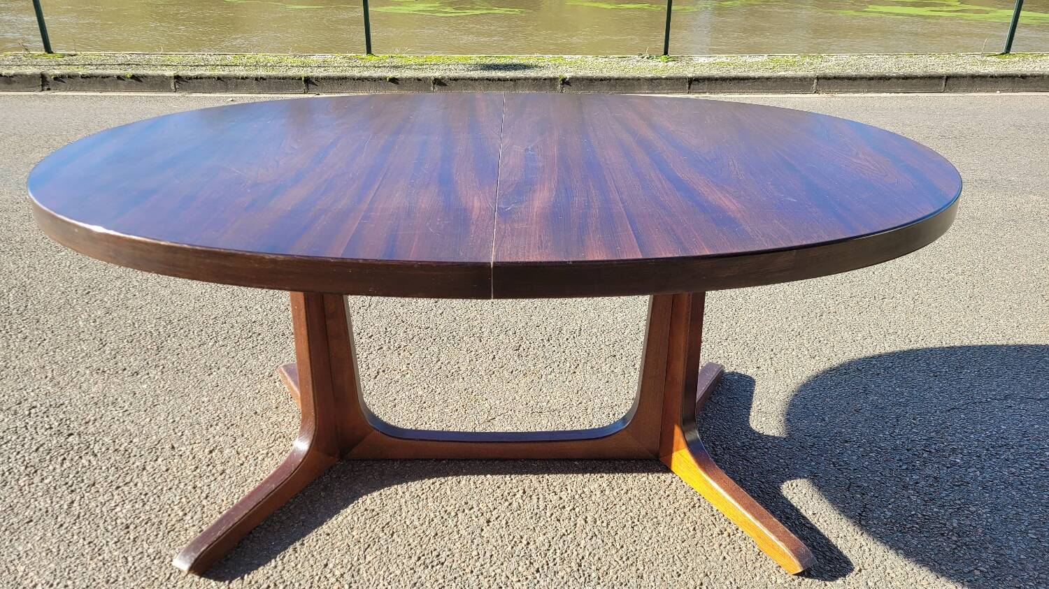 Vintage Baumann Scandinavian oval table - 1960s