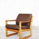 Danish Modern Pine  Armchair & Stool  by C. F. C. Silkeborg
