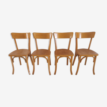 Suite de 4 chaises de bistrot Luterma vintage années 1950