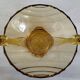 Molded glass fruit bowl art deco style amber