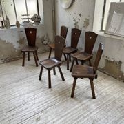 Solid oak chairs Savoyard cap popular art