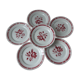Set of 6 flat plates Badonviller years 20-30