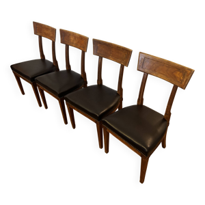 ensemble 4 chaises bois