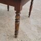 Oval Burgundy Farm Table in solid oak 19th