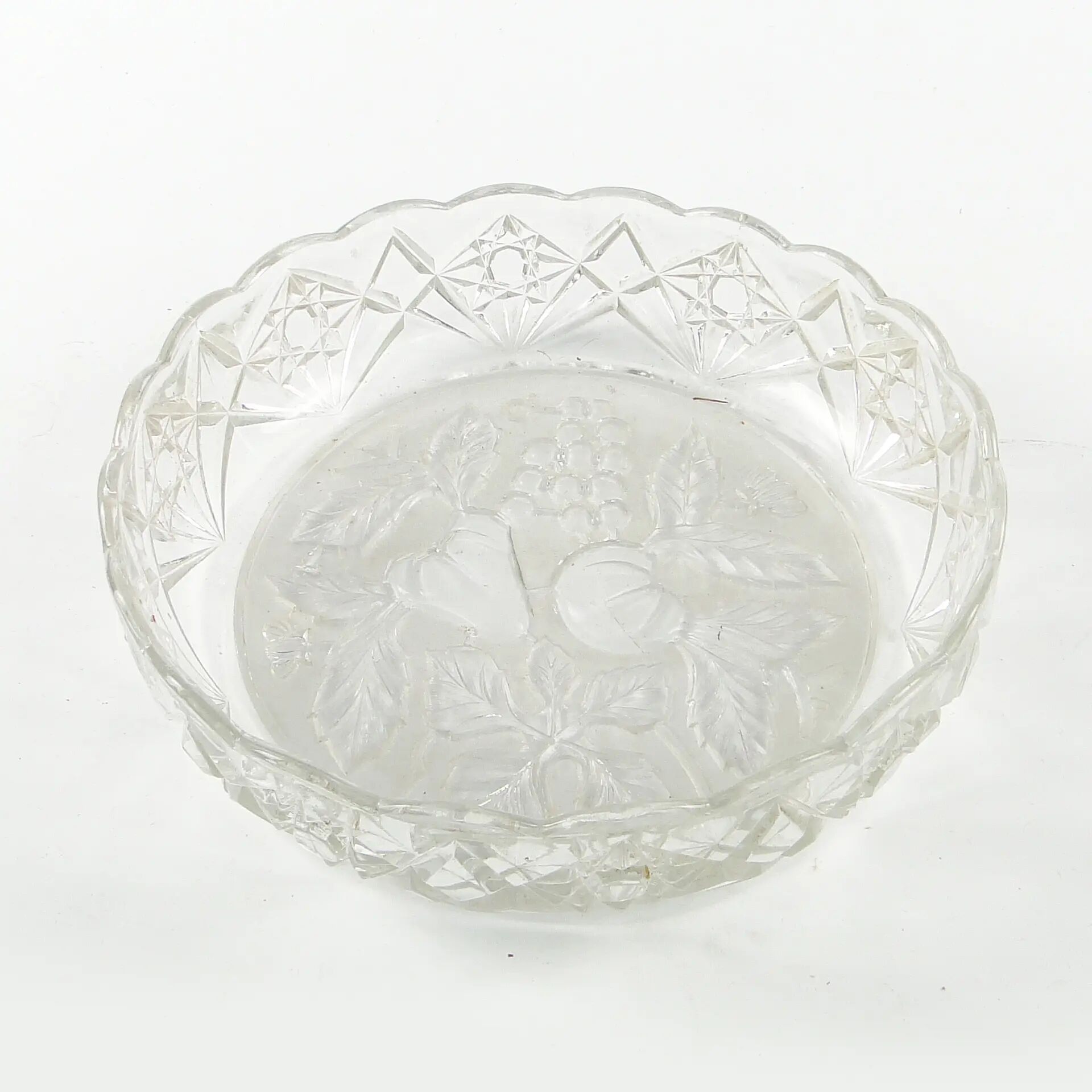 Bol à fruits, verre pressé, Ząbkowice, Pologne, années 1970