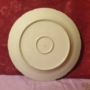 Three pretty round dishes including a hollow white and gold porcelain PLV France