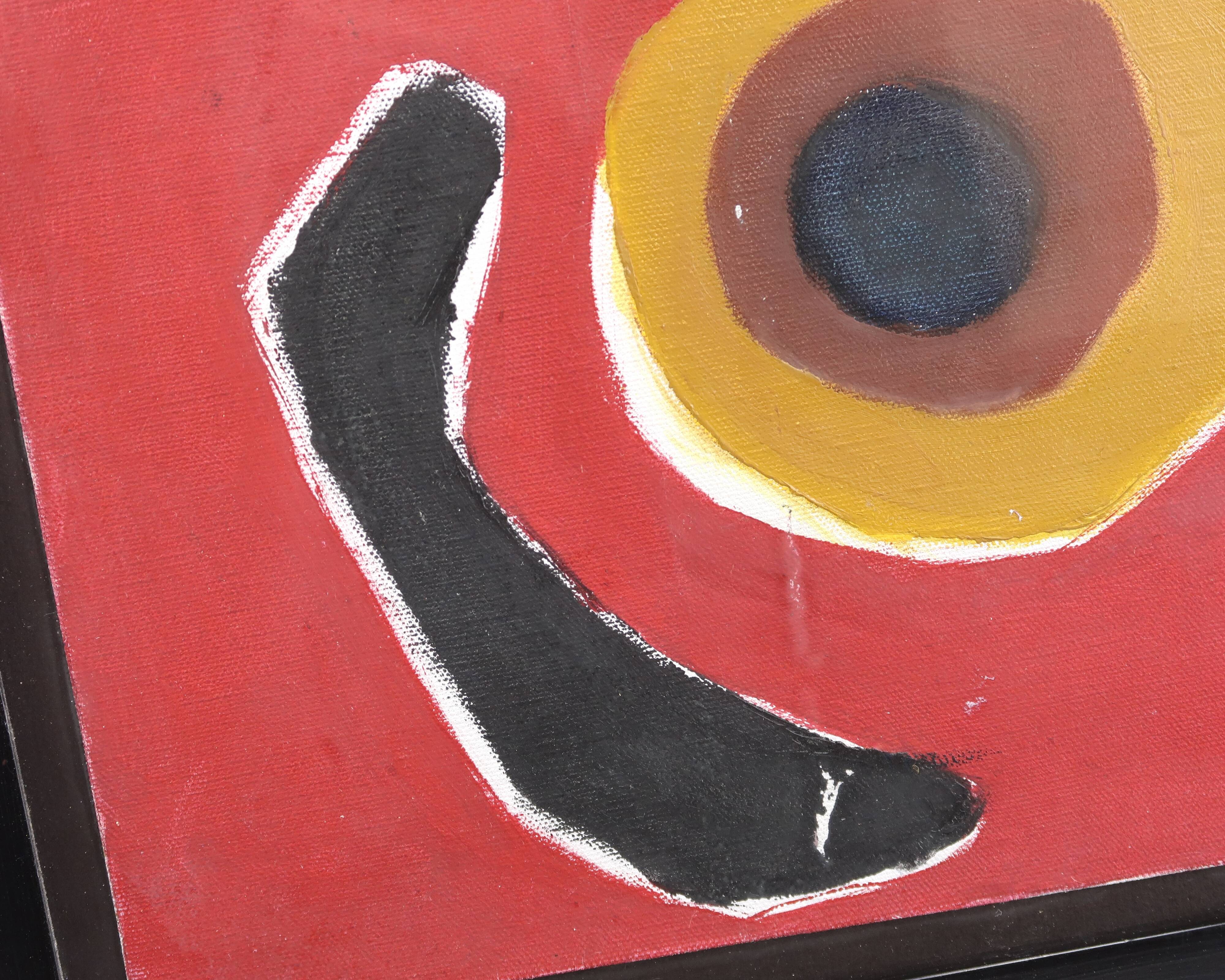 Abstract painting signed, 1980s