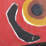 Signed abstract painting, 80s