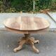 Round dining table with central leg extendable in solid oak from the 18th century 210
