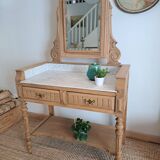 Bathroom cabinet with marble top in Henri II style
