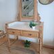 Bathroom cabinet with marble top in Henri II style