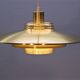 Danish hanging lamp in brass, 1970s