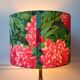 Lampshade with pink peony pattern