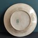 French antique barbotine plate decorated with stencil of grapes, faience de Castres