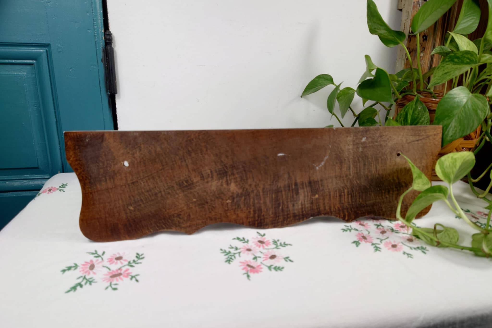 Wooden wall hook with hat shelf