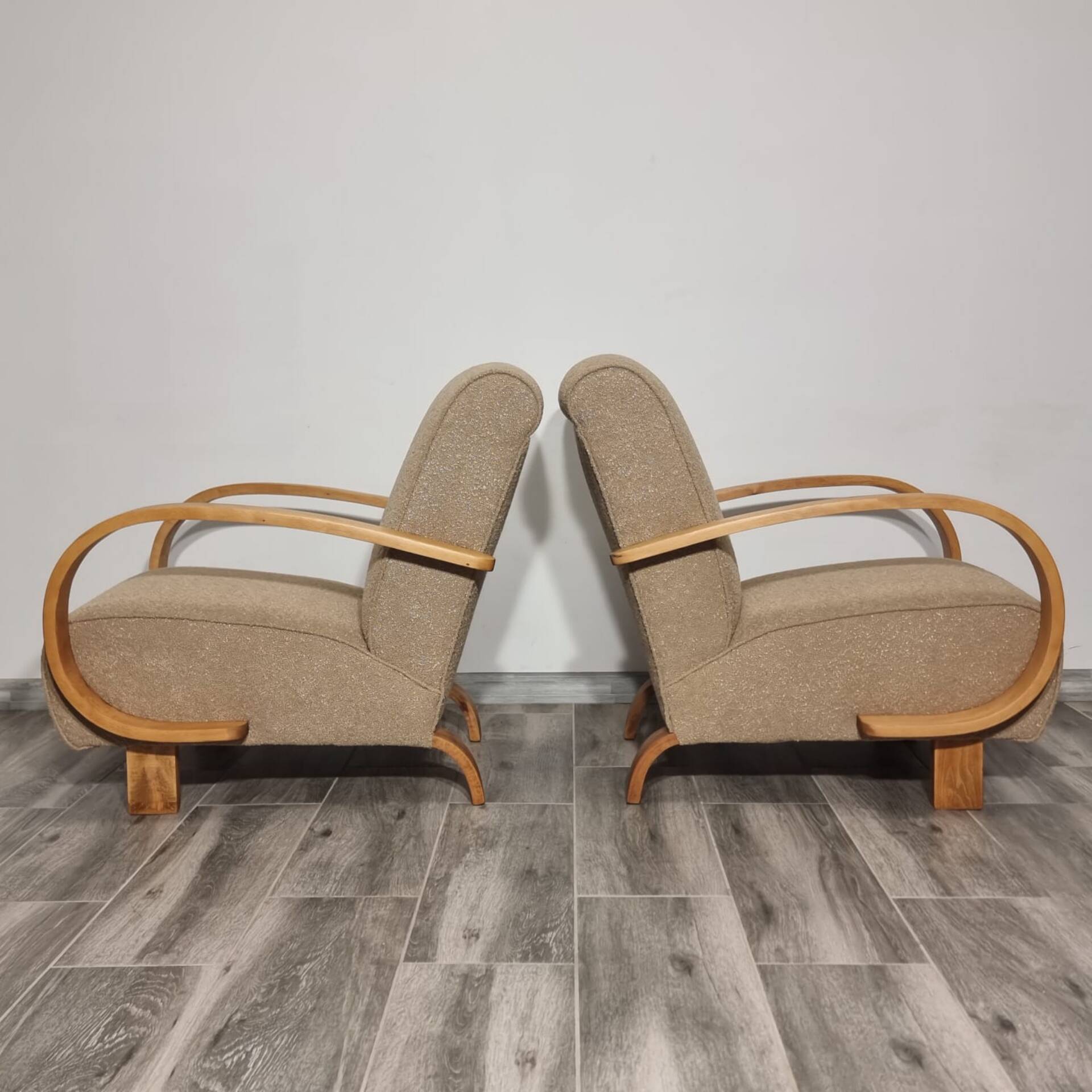 Art Deco Lounge Chairs from Jindřich Halabala, 1950s, Set of 2