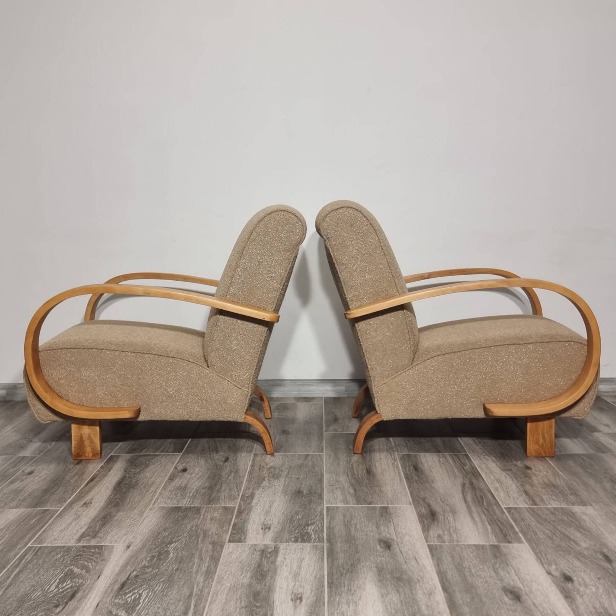 Art Deco Lounge Chairs from Jindřich Halabala, 1950s, Set of 2