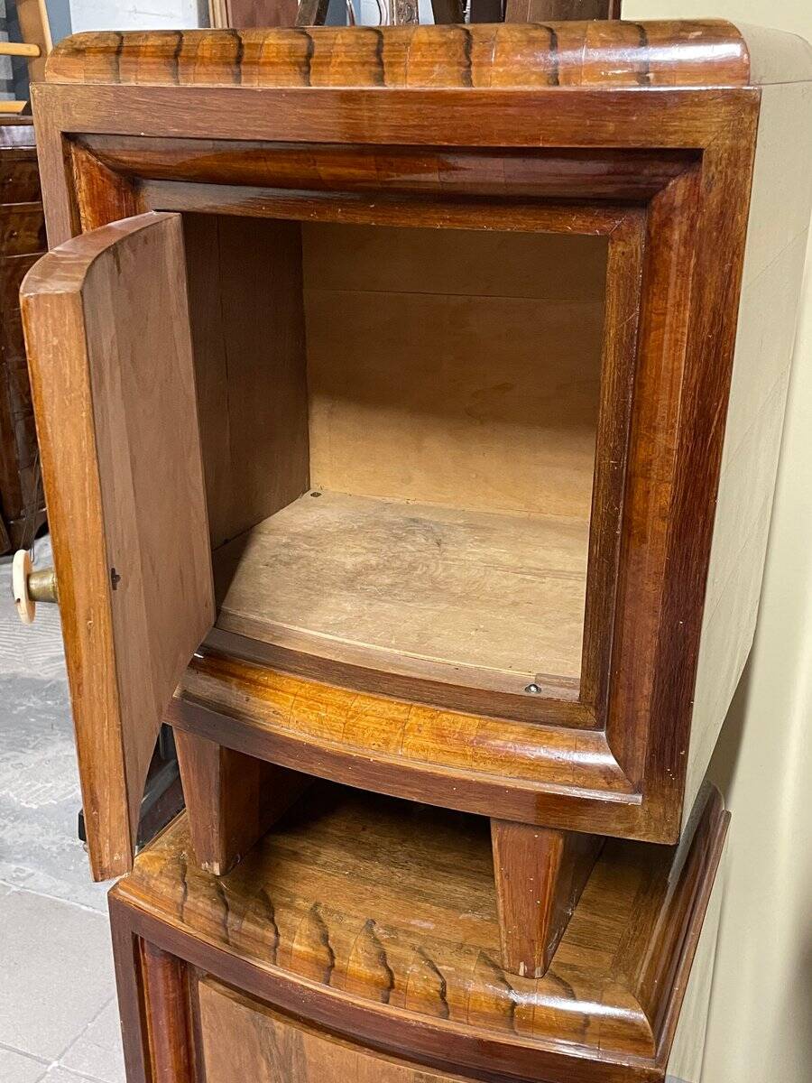 Comodini Art Déco, Italia, anni '30, set di 2