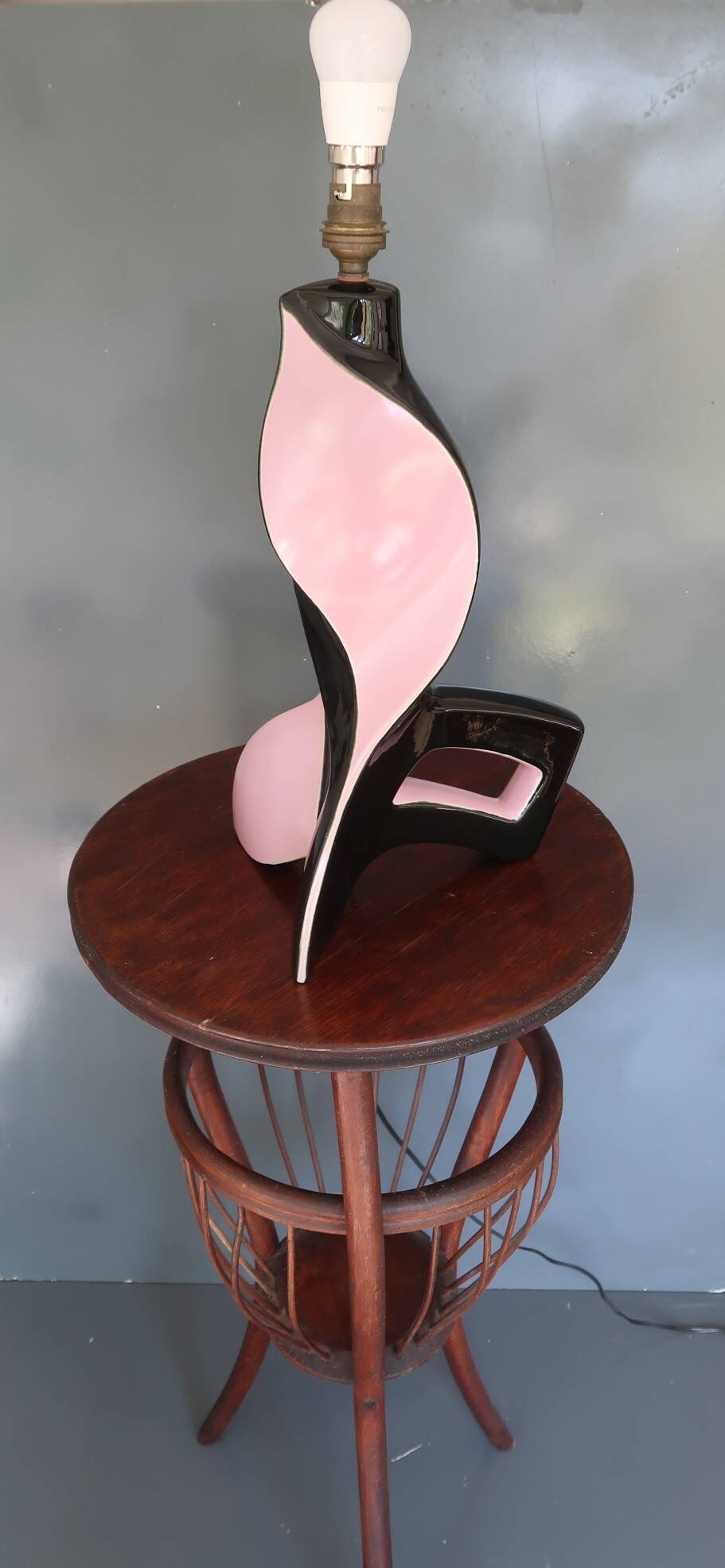 Large vintage 1960s ceramic lamp