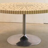 Table ronde mozaiektafel avec tulpvoet 'Schwalingen'