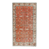 Tapis en laine turc Oushak vintage fait à la main 118x223