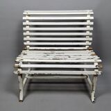 Banc d'enfant en bois peint