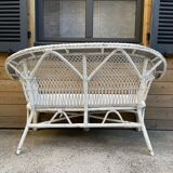Vintage rattan sofa