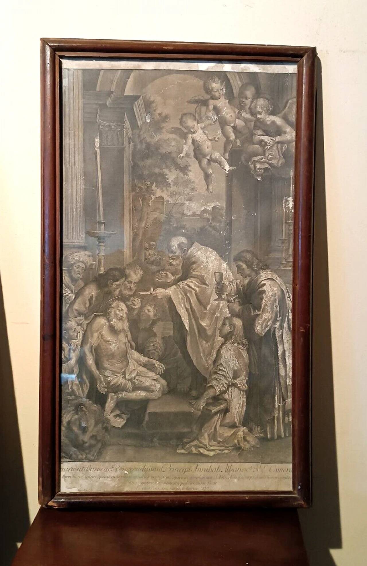 Jacob Frey, biblical scene, engraving, 18th century