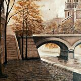 Oil painting on canvas. Framed. Burgundian painter