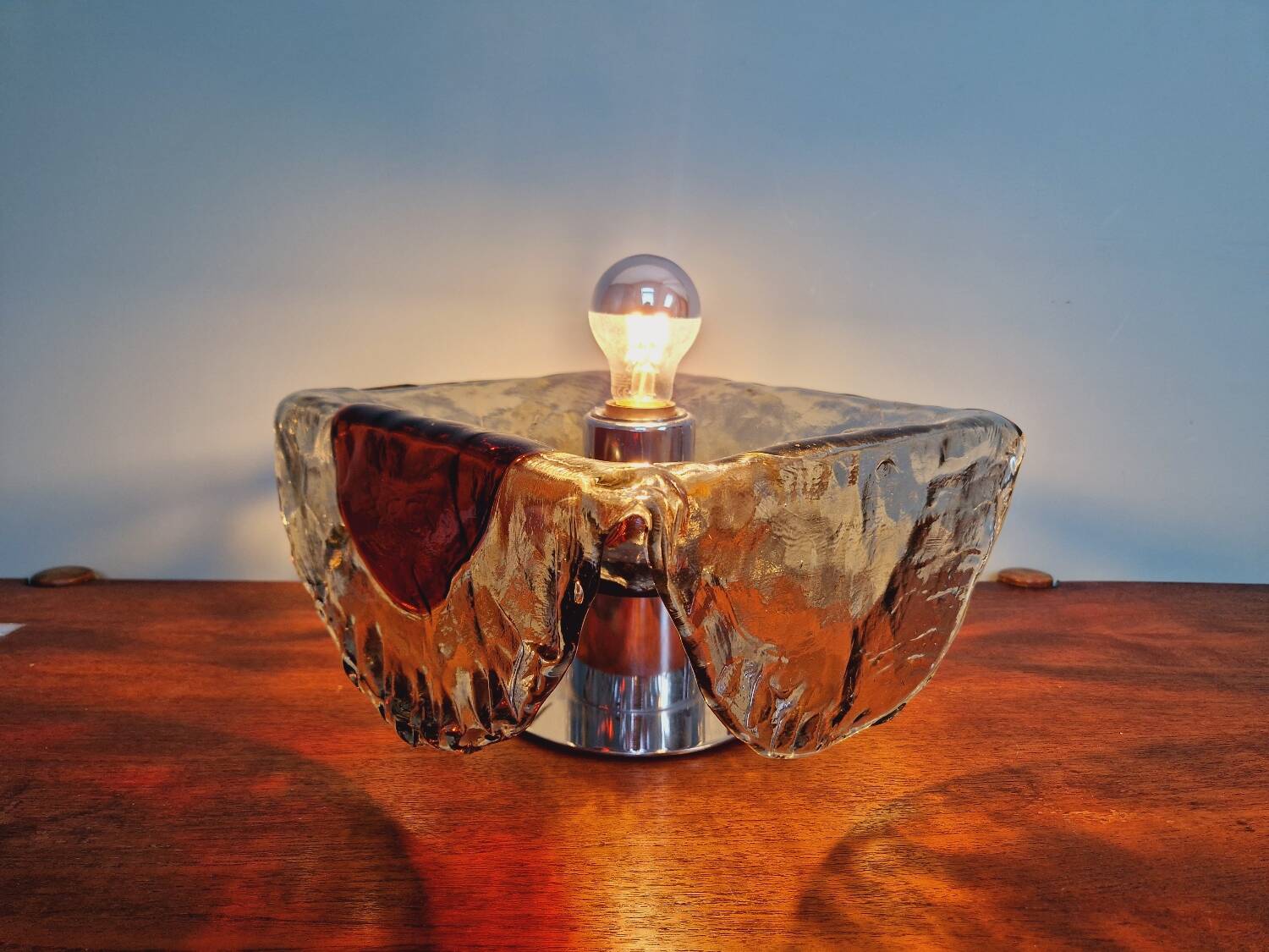 Mazzega Murano glass ceiling light, Italian design, 1960s