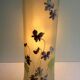 Large vase art nouveau opaque glass emaille legras: violet seedlings