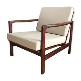 Beige B-7752 Lounge Chair by Zenon Bączyk for Swarzędzkie Fabryki Mebli, 1960s