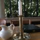 Brass candlestick with pusher