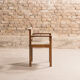 Scandinavian rosewood chairs with armrests, velvet fabrics (x6)