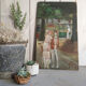 Theatre decoration painted on wood
