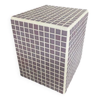 Cube céramique lilas