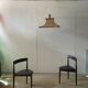 Vintage wooden and rope pendant light, 1960