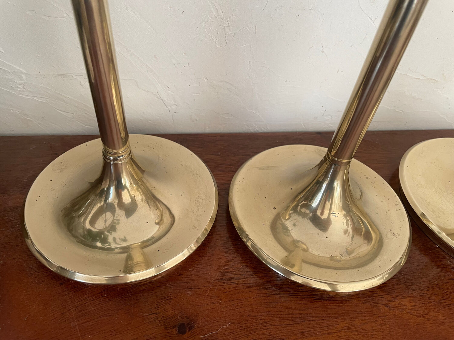 Set of 4 brass candle holders from Villeroy & Boch 45 to 21cm