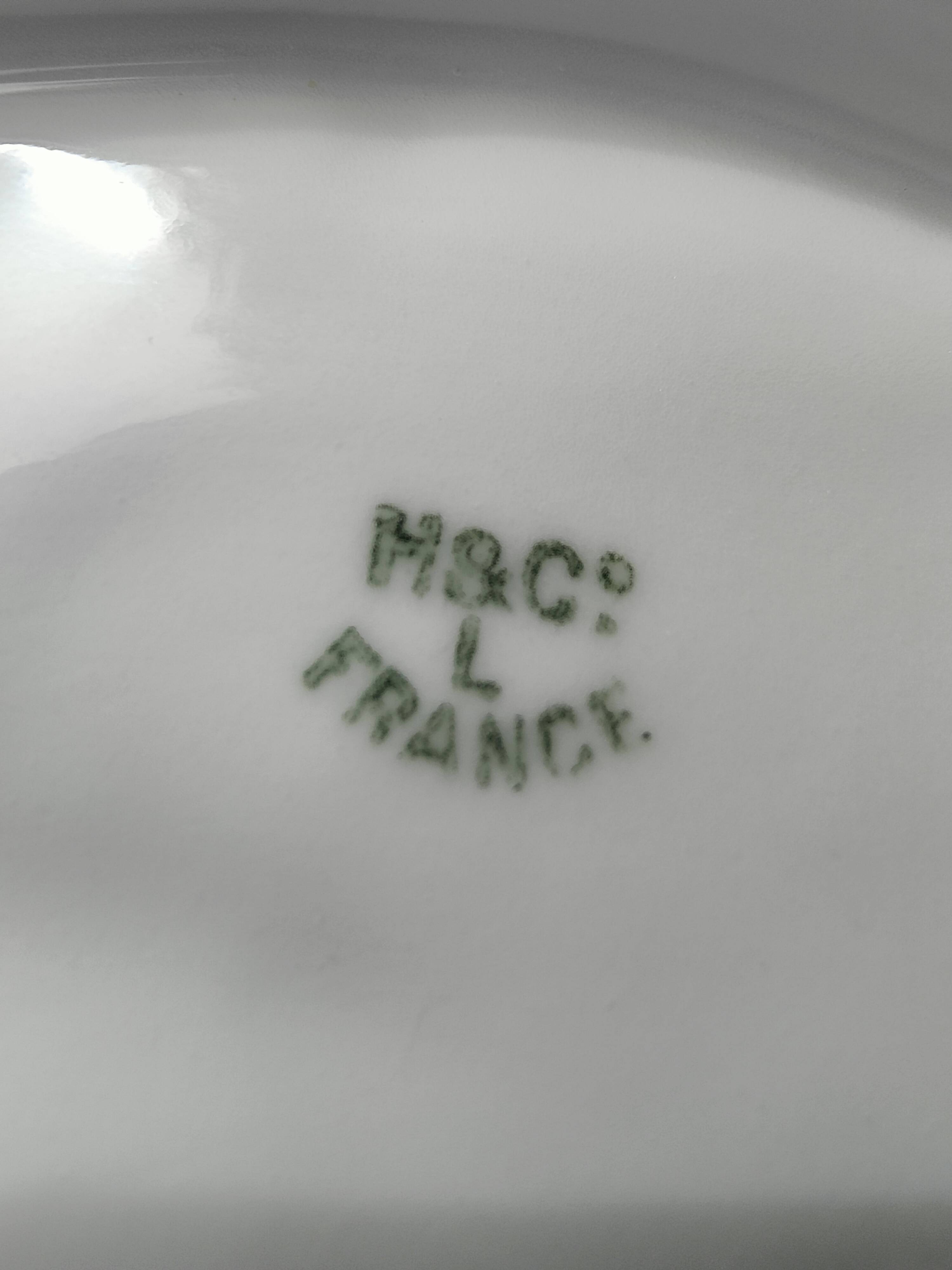 Oyster plate 19th century porcelain Haviland & Co Limoges France