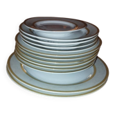 ensemble de vaisselle ancienne en porcelaine autrichienne – dorure –
