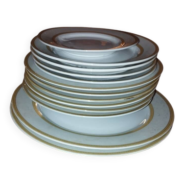 set of antique porcelain tableware from Austria – gilding –