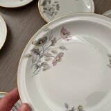 Dessert plates porcelain floral decoration