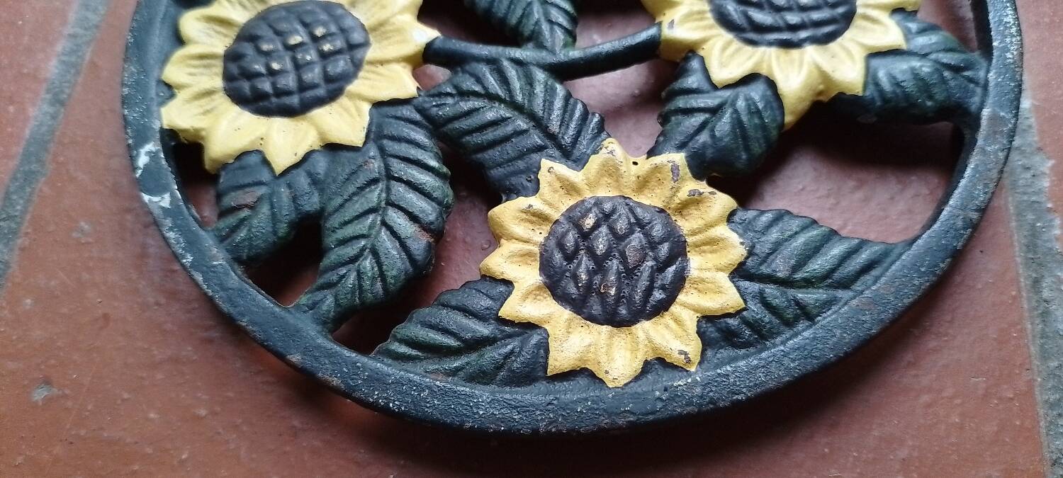 Vintage cast iron trivet