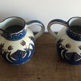 Pair of pitchers Royal Copenhagen 1967 signed Berte Jessen