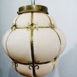 Pink Blown Glass Pendant Light