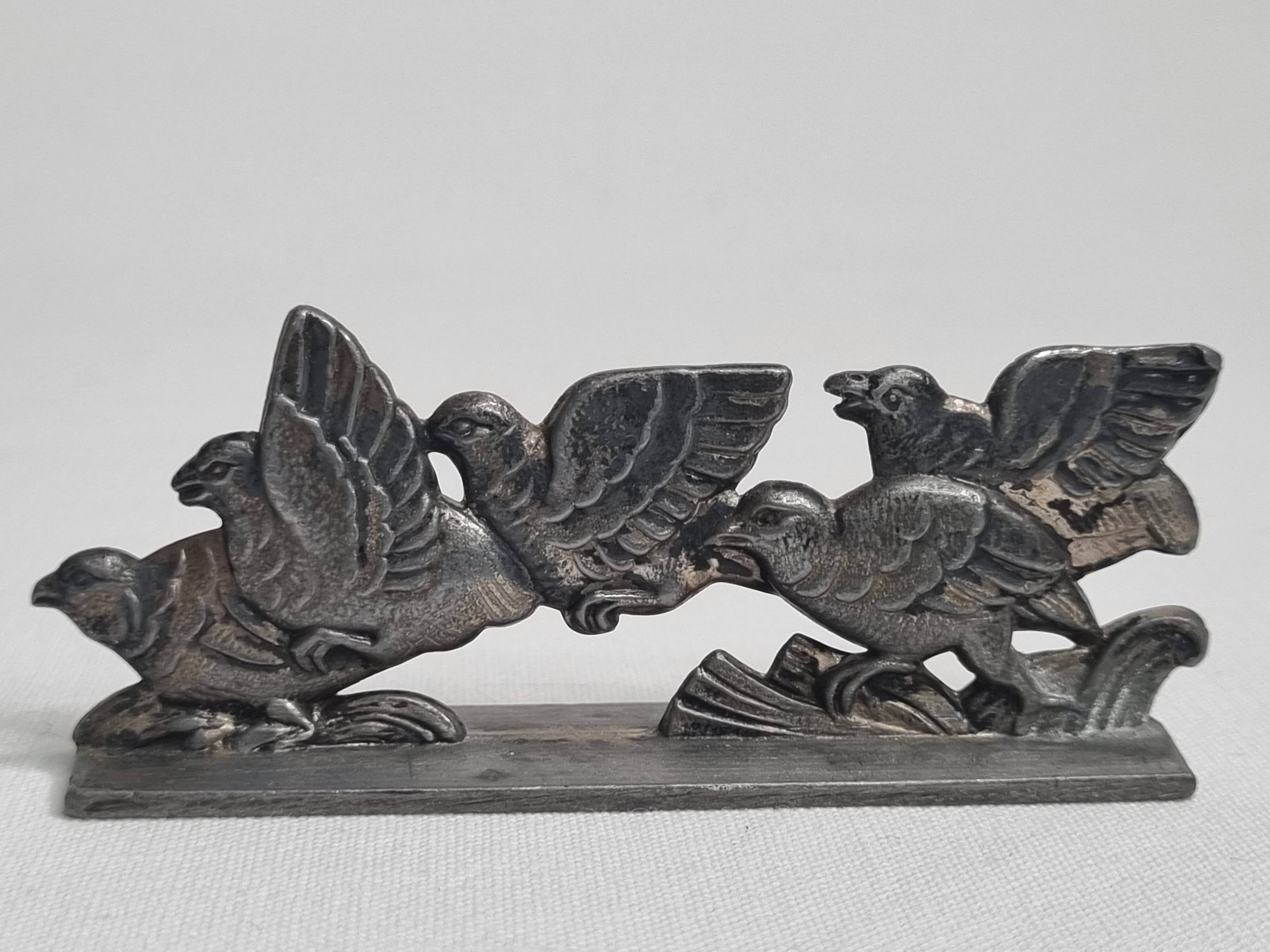 Set of five Art Deco Wild Animal Knife Holders, after Joseph Buisson